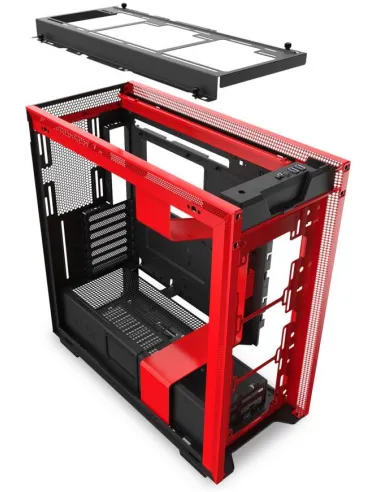 NZXT H710 Cristal Templado USB 3.1 Negro/Rojo Mate
