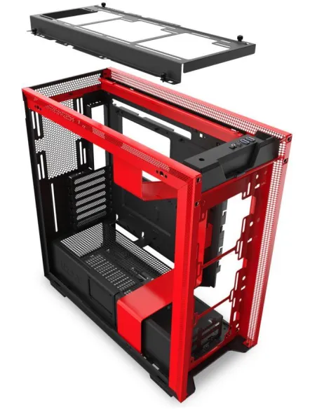 NZXT H710 Cristal Templado USB 3.1 Negro/Rojo Mate
