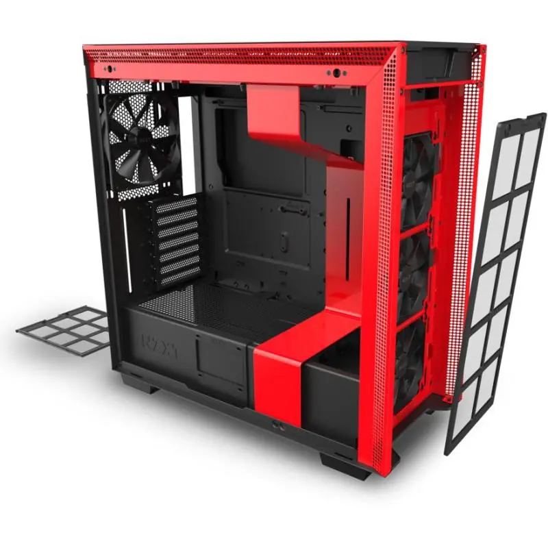 NZXT H710 Cristal Templado USB 3.1 Negro/Rojo Mate