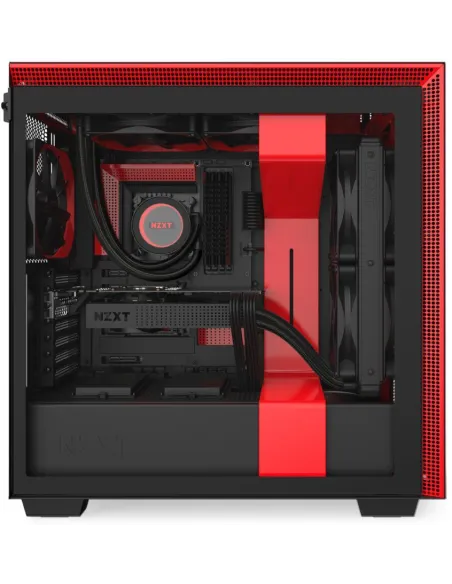 NZXT H710 Cristal Templado USB 3.1 Negro/Rojo Mate