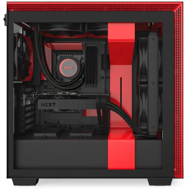 NZXT H710 Cristal Templado USB 3.1 Negro/Rojo Mate