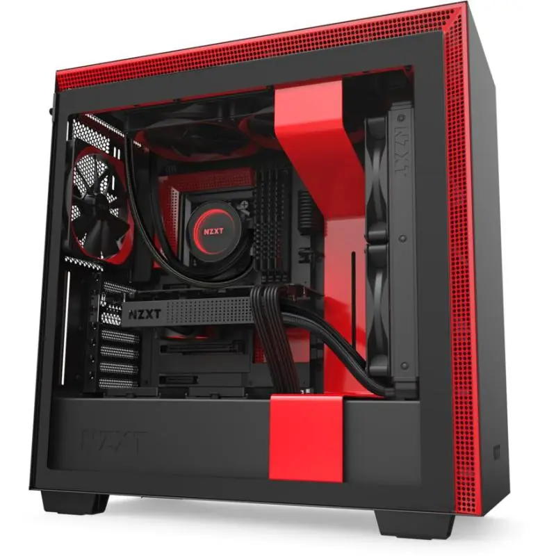 NZXT H710 Cristal Templado USB 3.1 Negro/Rojo Mate