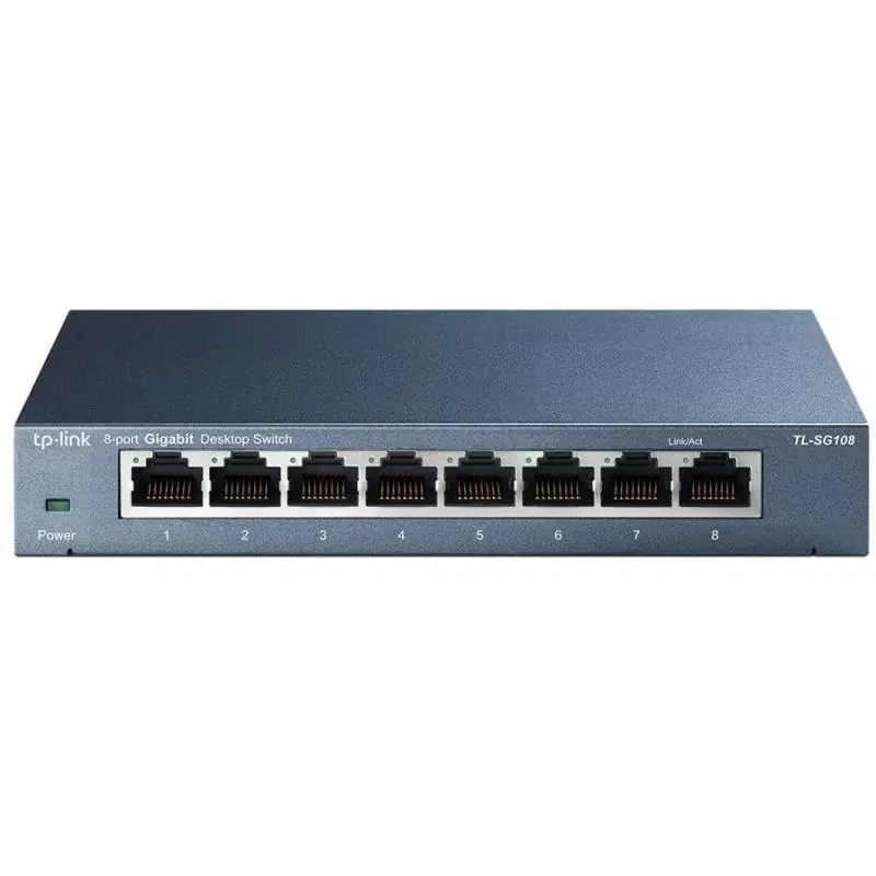 TP-LINK TL-SG108 Switch 8 Puertos Gigabit 10/100/1000 Mbps Metálico