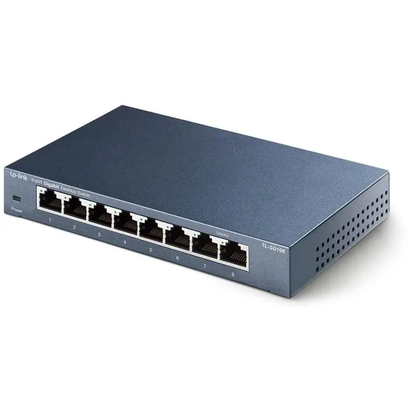 TP-LINK TL-SG108 Switch 8 Puertos Gigabit 10/100/1000 Mbps Metálico