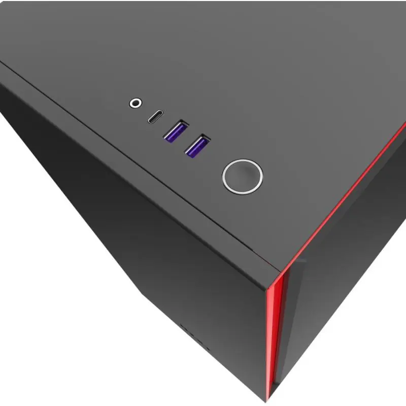 NZXT H710i Cristal Templado USB 3.1 RGB Negro/Rojo Mate