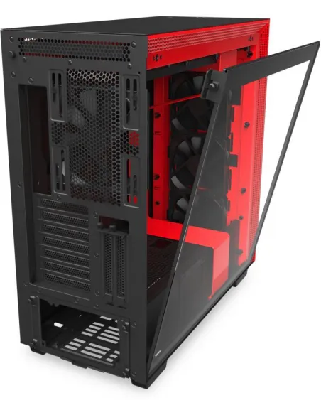 NZXT H710i Cristal Templado USB 3.1 RGB Negro/Rojo Mate