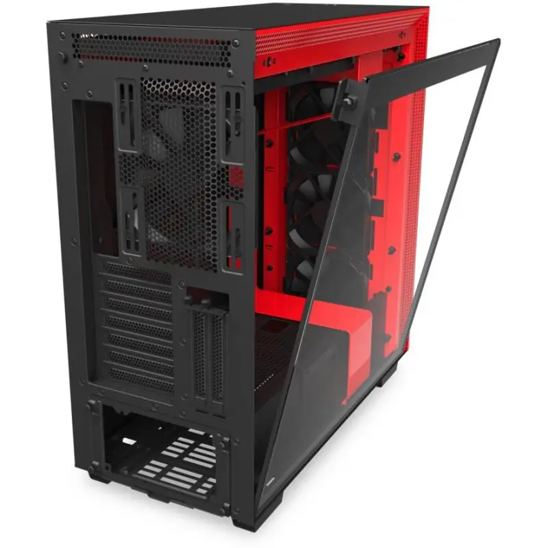 NZXT H710i Cristal Templado USB 3.1 RGB Negro/Rojo Mate