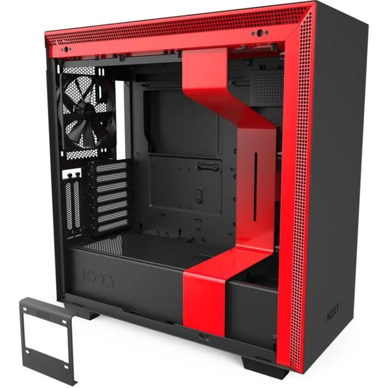 NZXT H710i Cristal Templado USB 3.1 RGB Negro/Rojo Mate