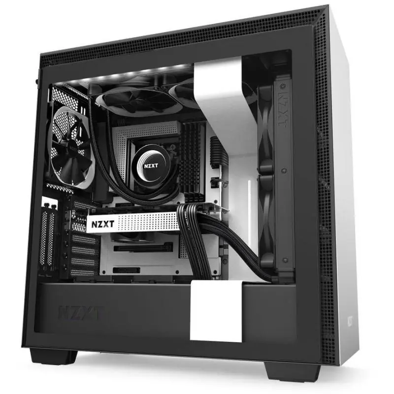 NZXT H710i Cristal Templado USB 3.1 RGB Blanco Mate