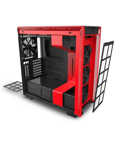 NZXT H710i Cristal Templado USB 3.1 RGB Negro/Rojo Mate