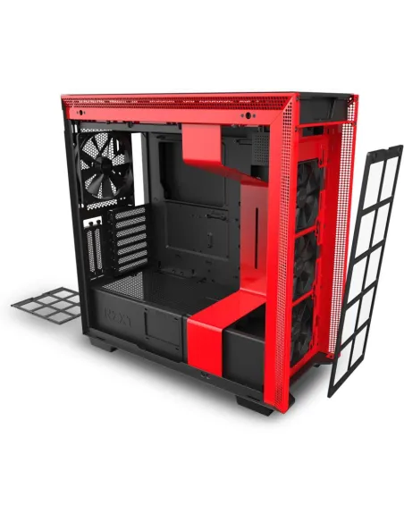 NZXT H710i Cristal Templado USB 3.1 RGB Negro/Rojo Mate