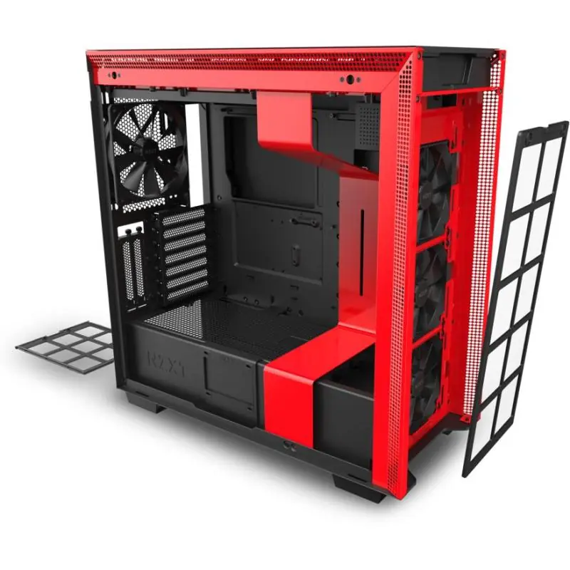 NZXT H710i Cristal Templado USB 3.1 RGB Negro/Rojo Mate