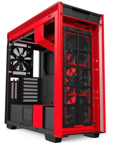 NZXT H710i Cristal Templado USB 3.1 RGB Negro/Rojo Mate