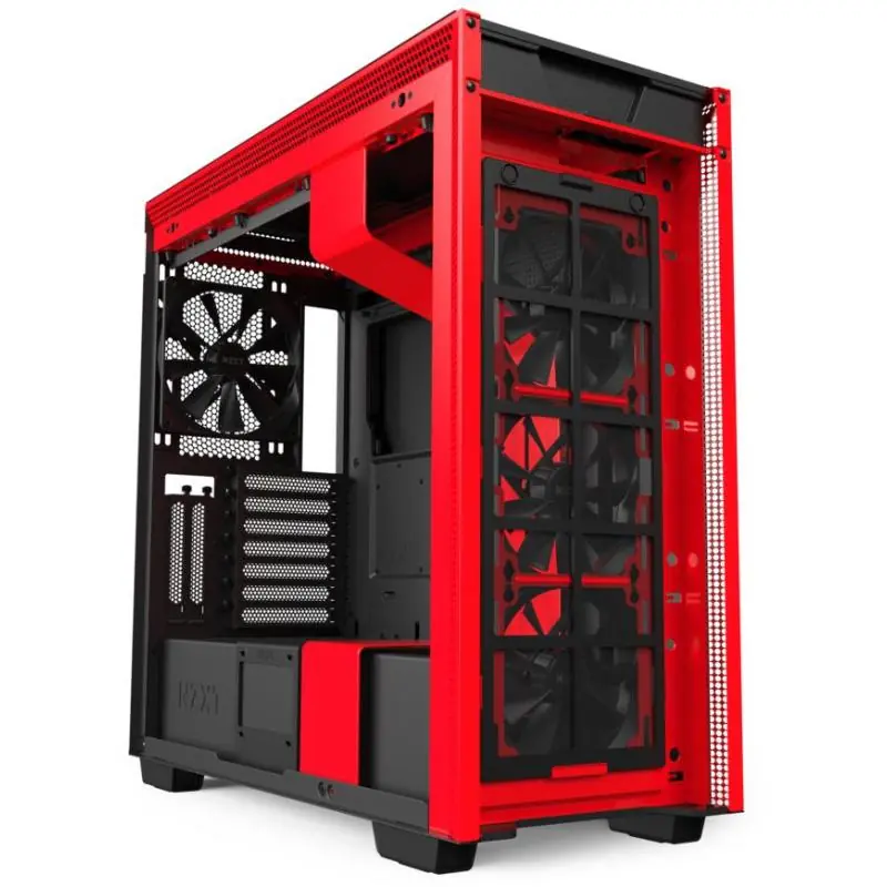 NZXT H710i Cristal Templado USB 3.1 RGB Negro/Rojo Mate