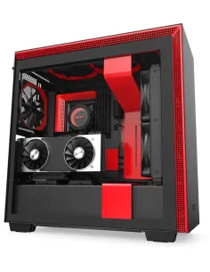 NZXT H710i Cristal Templado USB 3.1 RGB Negro/Rojo Mate