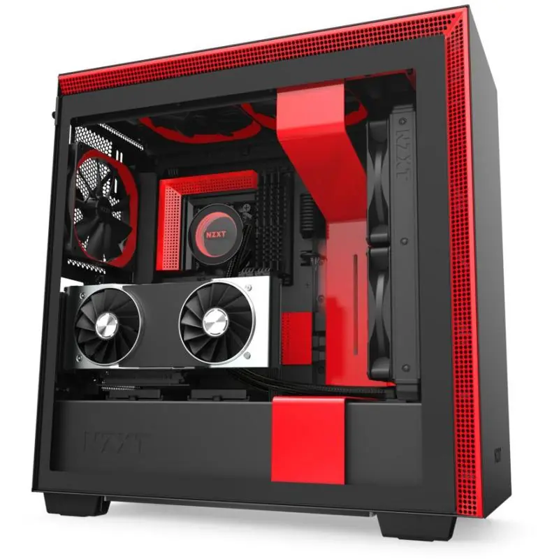 NZXT H710i Cristal Templado USB 3.1 RGB Negro/Rojo Mate