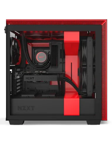 NZXT H710i Cristal Templado USB 3.1 RGB Negro/Rojo Mate