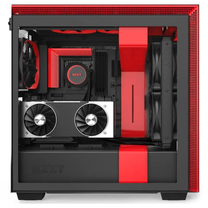 NZXT H710i Cristal Templado USB 3.1 RGB Negro/Rojo Mate