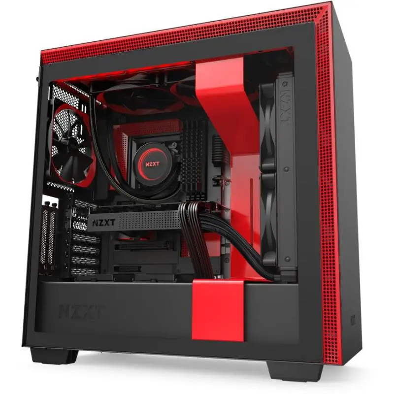 NZXT H710i Cristal Templado USB 3.1 RGB Negro/Rojo Mate