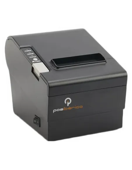 Posiberica P80 Plus Impresora de Tickets Térmica USB + Ethernet + Serie Negra