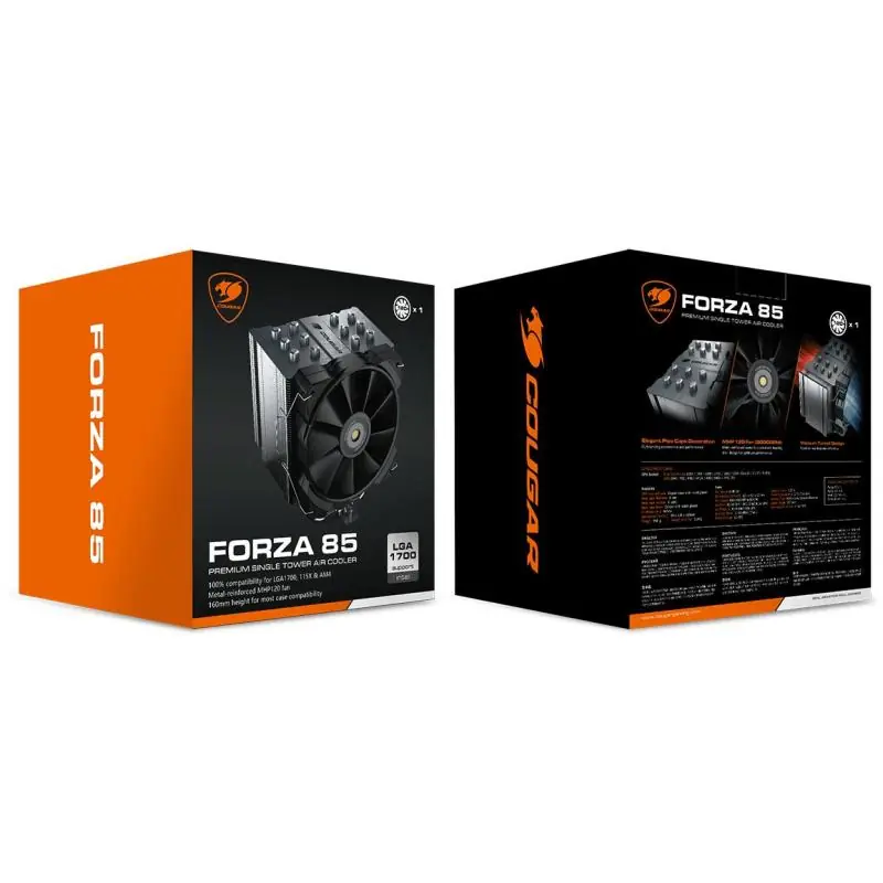 Cougar Forza 85 Ventilador CPU 120mm Negro