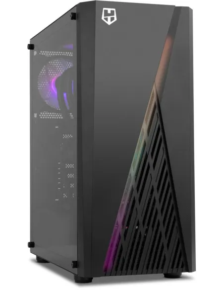 Nox Hummer Frost Cristal Templado USB 3.0 aRGB Negra