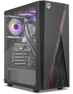 Nox Hummer Frost Cristal Templado USB 3.0 aRGB Negra