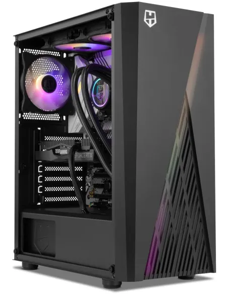 Nox Hummer Frost Cristal Templado USB 3.0 aRGB Negra