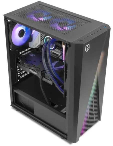 Nox Hummer Frost Cristal Templado USB 3.0 aRGB Negra