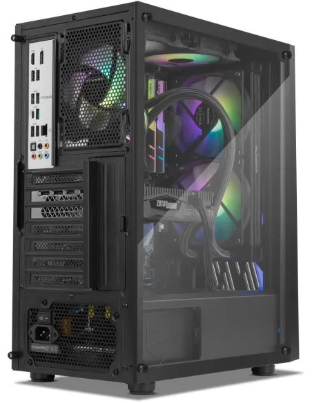 Nox Hummer Frost Cristal Templado USB 3.0 aRGB Negra