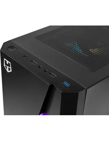 Nox Hummer Frost Cristal Templado USB 3.0 aRGB Negra