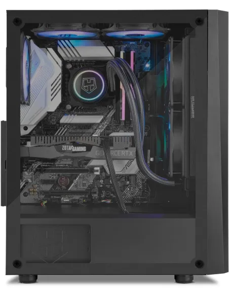 Nox Hummer Frost Cristal Templado USB 3.0 aRGB Negra