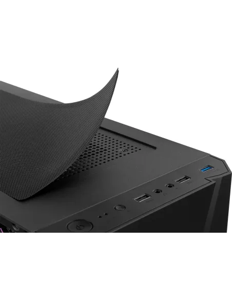 Nox Hummer Frost Cristal Templado USB 3.0 aRGB Negra