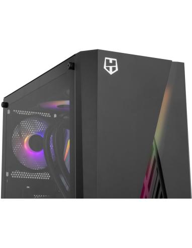 Nox Hummer Frost Cristal Templado USB 3.0 aRGB Negra