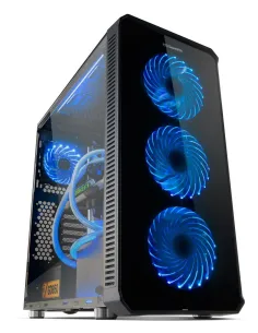 Nox Hummer TGX Rainbow RGB 3.0 USB Cristal Templado LED Negra