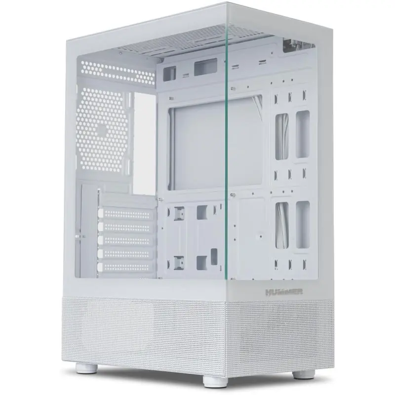 Nox Hummer Vision Midi Tower Cristal Templado USB 3.0 Blanca