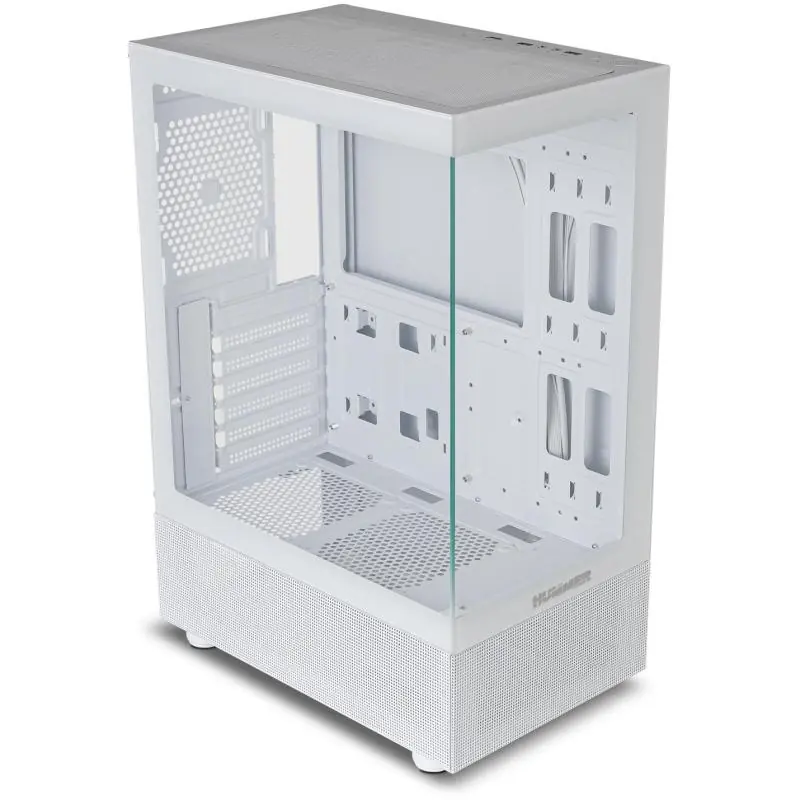 Nox Hummer Vision Midi Tower Cristal Templado USB 3.0 Blanca