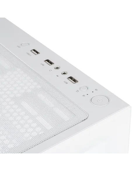 Nox Hummer Vision Midi Tower Cristal Templado USB 3.0 Blanca