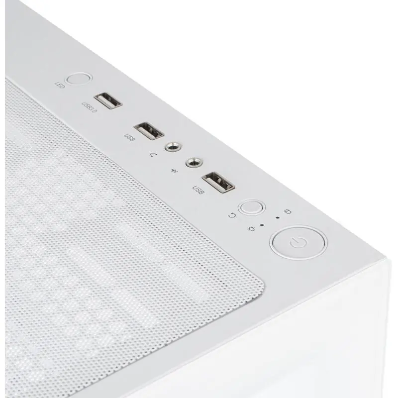 Nox Hummer Vision Midi Tower Cristal Templado USB 3.0 Blanca