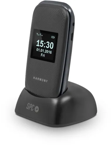 SPC Harmony Dual Sim Negro Teléfono Libre para Personas Mayores