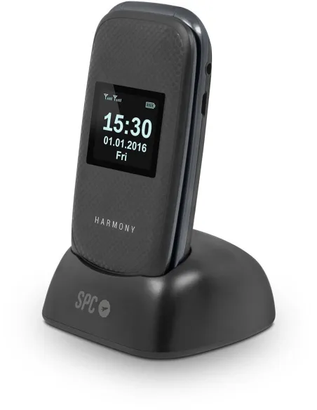 SPC Harmony Dual Sim Negro Teléfono Libre para Personas Mayores