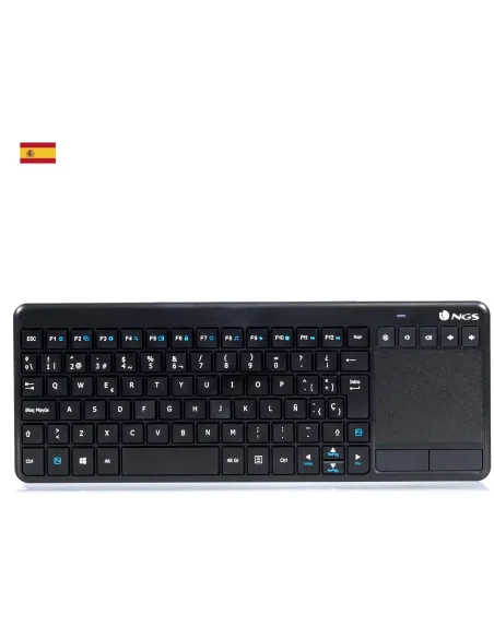 NGS TV Warrior Teclado Inalámbrico con Teclas Multimedia / SmartTV y Touchpad Qwerty Español