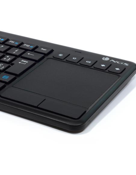 NGS TV Warrior Teclado Inalámbrico con Teclas Multimedia / SmartTV y Touchpad Qwerty Español