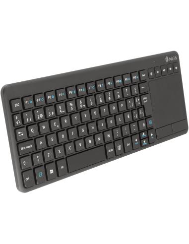 NGS TV Warrior Teclado Inalámbrico con Teclas Multimedia / SmartTV y Touchpad Qwerty Español