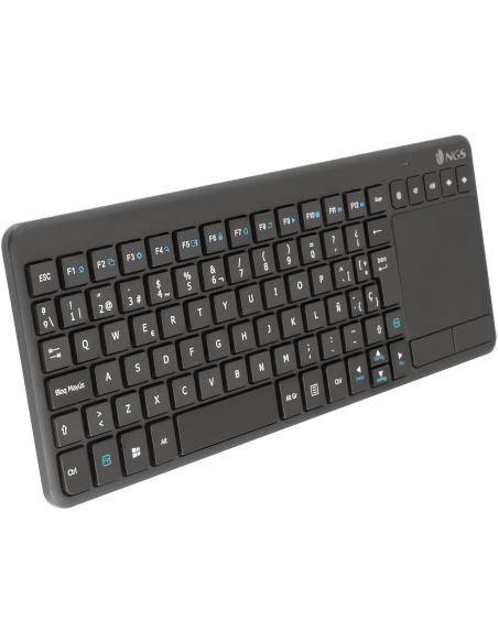 NGS TV Warrior Teclado Inalámbrico con Teclas Multimedia / SmartTV y Touchpad Qwerty Español