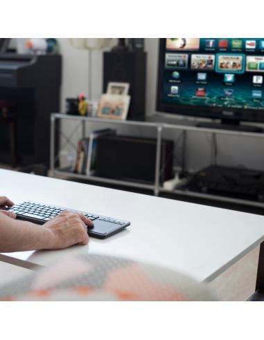 NGS TV Warrior Teclado Inalámbrico con Teclas Multimedia / SmartTV y Touchpad Qwerty Español