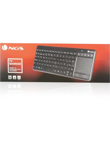 NGS TV Warrior Teclado Inalámbrico con Teclas Multimedia / SmartTV y Touchpad Qwerty Español