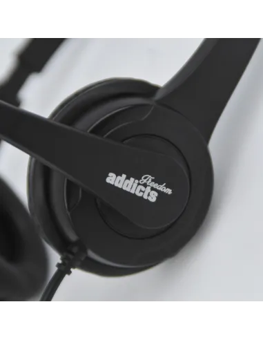 NGS VOX505USB Auriculares USB con Micrófono Negros