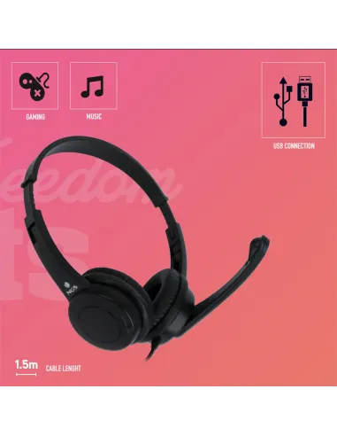 NGS VOX505USB Auriculares USB con micrófono negros