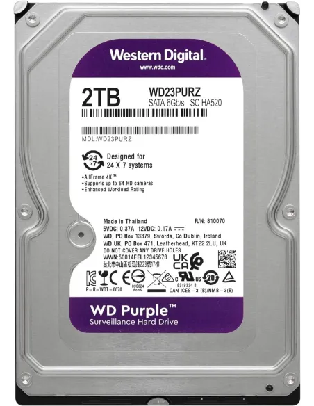 Western Digital Purple Surveillance 2TB 3.5" SATA 3